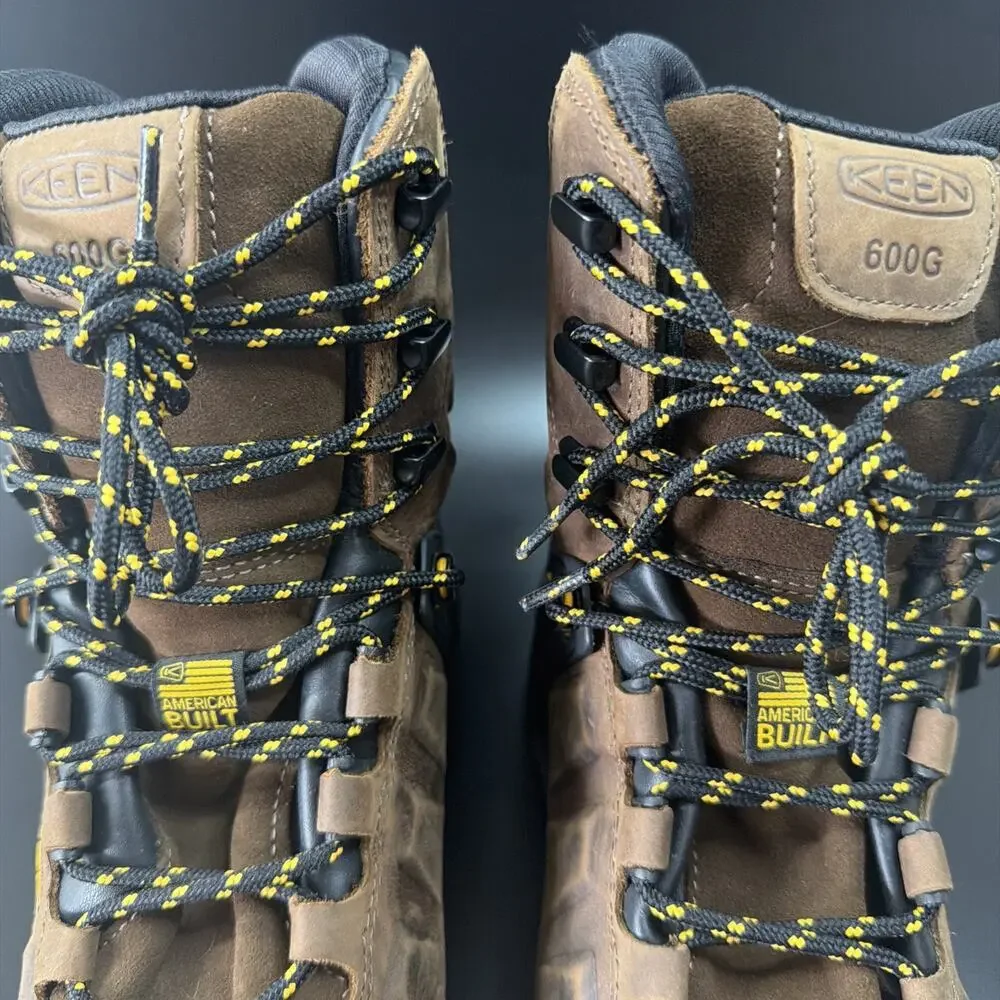 KEEN Dover 8” Waterproof Composite Toe Work Boots Mens Dark Earth Black Size 10